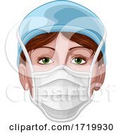 Poster, Art Print Of Doctor Or Nurse Wearing Ppe Protective Face Mask