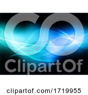 Poster, Art Print Of Abstract Background Of Flowing Cyber Dots