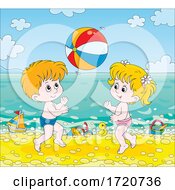 Children Playing On A Beach