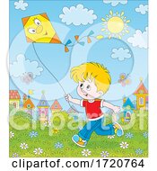 Poster, Art Print Of Boy Playing Outside