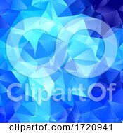Poster, Art Print Of Low Poly Blue Abstract Background