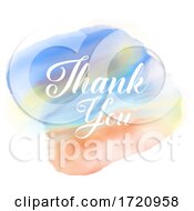 Thank You Text On Watercolour Texture