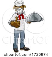 Bulldog Chef Mascot Cartoon