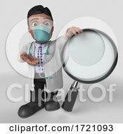 3D Render Of Doctor Character On A Shaded Background