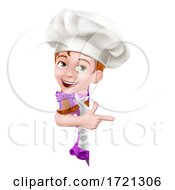 Kid Cartoon Girl Chef Cook Baker Child Sign