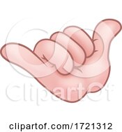 Poster, Art Print Of Shaka Hand Gesture Sign Cartoon Symbol
