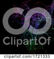 Poster, Art Print Of Abstract Communications Background With Connecting Lines And Dots