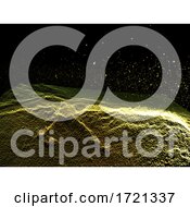 Poster, Art Print Of 3d Abstract Landscape With Futuristic Particle Design