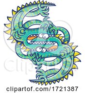 Poster, Art Print Of Lizards Facing Off