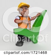 3D Builder Character On A Shaded Background
