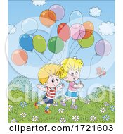 Children Playing With Balloons