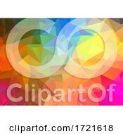 Poster, Art Print Of Rainbow Coloured Low Poly Abstract Background