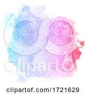 Poster, Art Print Of Decorative Mandala Design On Watercolour Texture
