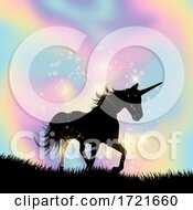 Poster, Art Print Of Unicorn Themed Hologram Gradient Background