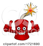 Poster, Art Print Of Firecracker Dynamite Cartoon Firework Mascot