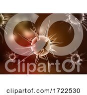 Poster, Art Print Of 3d Abstract Medical Background With Virus Cells