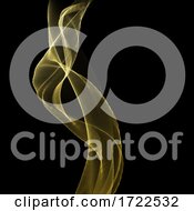 Poster, Art Print Of Abstract Background With Golden Flowing Waves