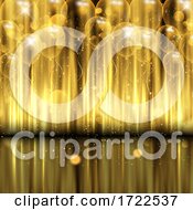 Poster, Art Print Of Celebration Background With Gold Balloons