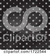 Silver Foil Star Pattern On Chalkboard Texture