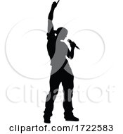 Singer Pop Country Or Rock Star Silhouette