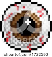 Poster, Art Print Of Halloween Eyeball Pixel Art Game Icon