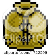 Money Sack Bag Pixel Art Eight Bit Game Icon
