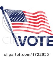 Poster, Art Print Of Vote American Election Flag Retro