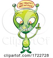 Cartoon Alien Revealing That The Truth Is Not Out There