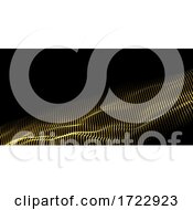 Poster, Art Print Of Abstract Background With Flowing Waves Of Particles Design