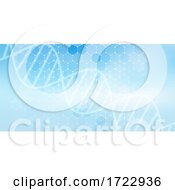 Poster, Art Print Of Medical Banner With Hexagonal Design And Dna Strand