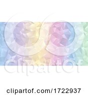 Poster, Art Print Of Pastel Coloured Low Poly Banner Design