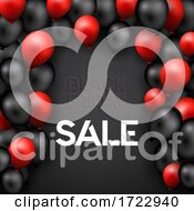 Poster, Art Print Of Black Friday Background With Red And Black Balloons
