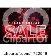 Poster, Art Print Of Neon Black Friday Sale Background