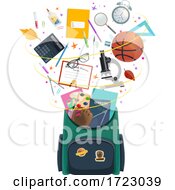 Poster, Art Print Of School Supplies And Backpack
