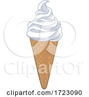 Poster, Art Print Of Ice Cream Cone Cartoon Illustration