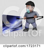 Poster, Art Print Of 3d Hispanic Man Wearing A Mask On A Shaded Background