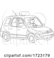 Poster, Art Print Of Man Driving A Taxi