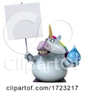 3d Chubby Unicorn On A White Background
