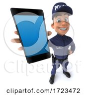 3d Police Man On A White Background by Julos