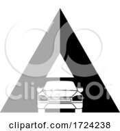 Poster, Art Print Of Grayscale Car Letter A Logo