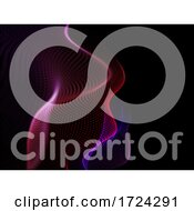 Poster, Art Print Of 3d Abstract Technology Background With Flowing Particles Design