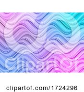 Poster, Art Print Of Abstract Pastel Coloured Waves Background