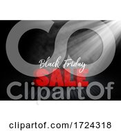 Black Friday Sale Background With Room Interior And Spotlight