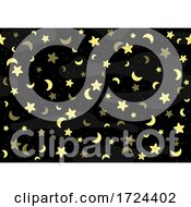 Poster, Art Print Of Moon And Star Pattern