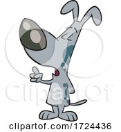 Cartoon Smart Dog Holding Up A Finger And Talking
