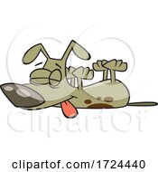 Cartoon Dog Playing Dead by toonaday