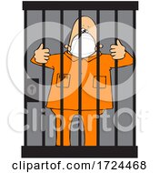 Cartoon Prisoner Wearing A Mask