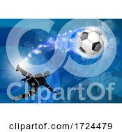Soccer Silhouette Man Abstract Football Background
