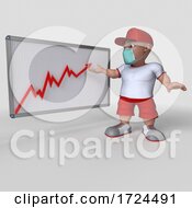 Poster, Art Print Of 3d Sports Man Wearing A Mask On A White Background