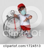3D Sports Man Wearing A Mask On A White Background by KJ Pargeter